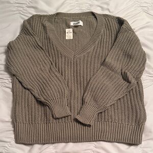 NWT PINK Victoria's Secret V-Neck Sweater - olive green